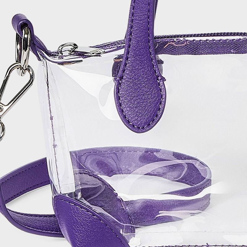 slide 5 of 5, Game Day Clear Pouchette Crossbody Bag - Wild Fable™ Purple, 1 ct