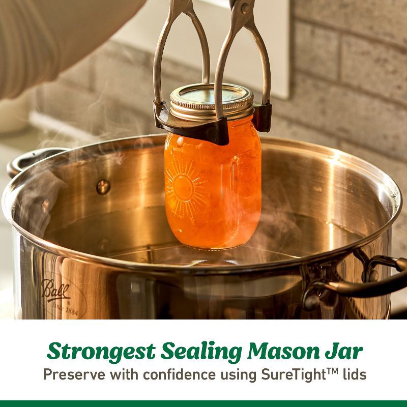 slide 4 of 6, Ball 16oz 4pk Glass Regular Mouth Mason Jar with Band and Lid Sunshine, 4 ct; 16 oz