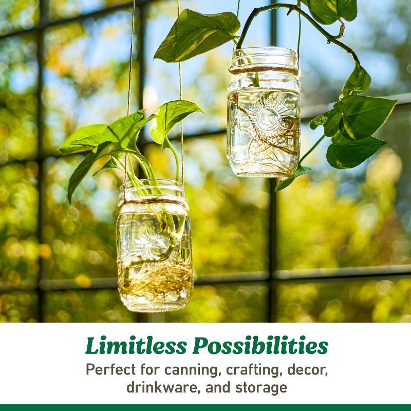 slide 5 of 6, Ball 16oz 4pk Glass Regular Mouth Mason Jar with Band and Lid Sunshine, 4 ct; 16 oz