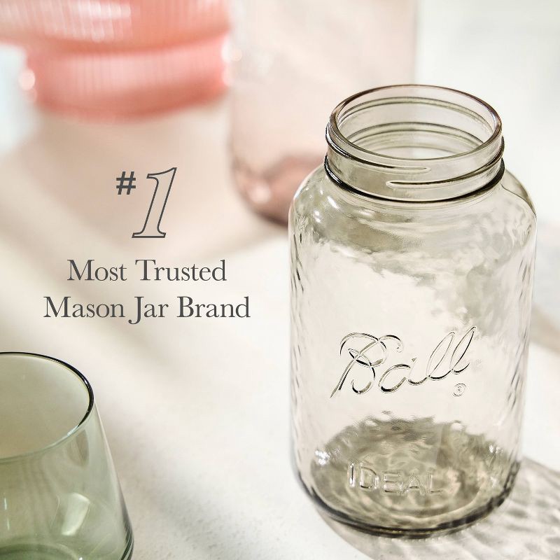 slide 2 of 6, Ball 32oz 4pk Glass Regular Mouth Mason Color Jar with Lid and Band Sand, 4 ct; 32 oz