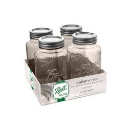 Ball 32oz 4pk Glass Regular Mouth Mason Color Jar with Lid and Band Sand