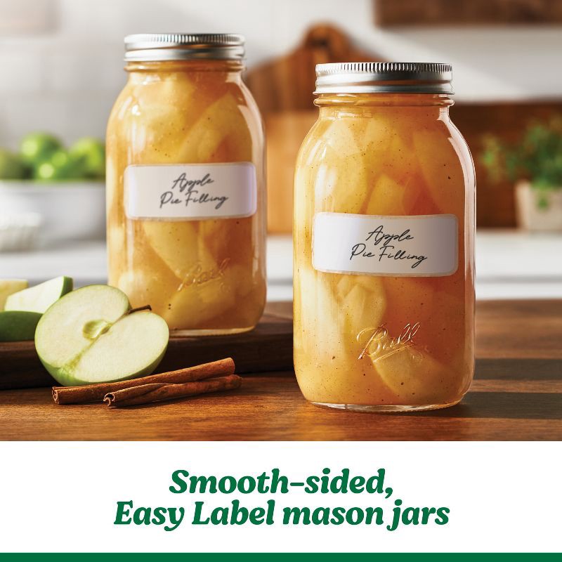 slide 3 of 6, Ball 12ct 32oz Smooth Glass Mason Jar with Lid and Band, 12 ct; 32 oz