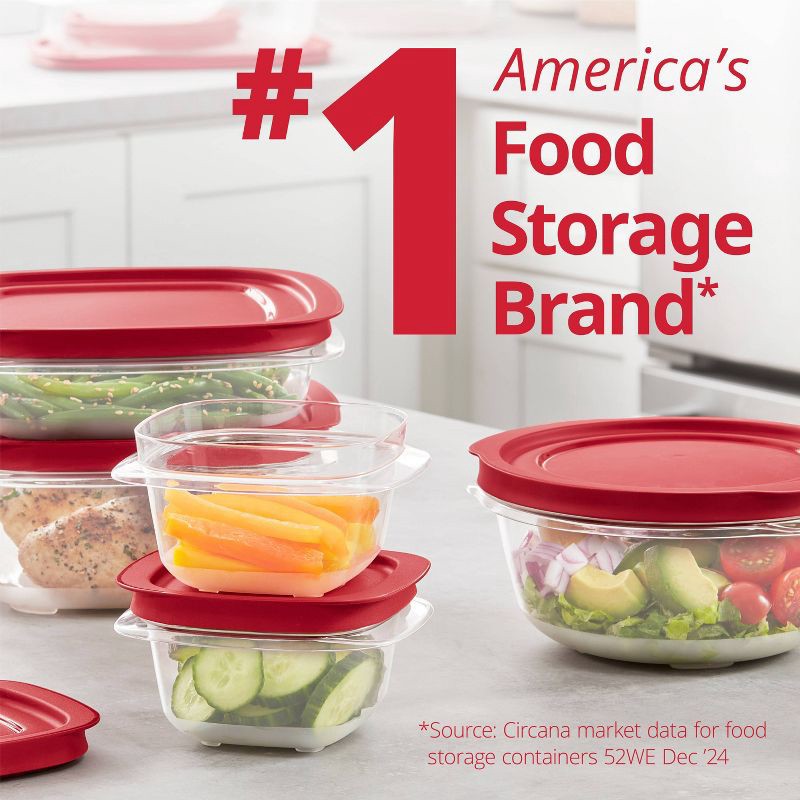 slide 5 of 6, Rubbermaid 5.26c Easy Store Rectangle Food Storage Container Red, 1 ct