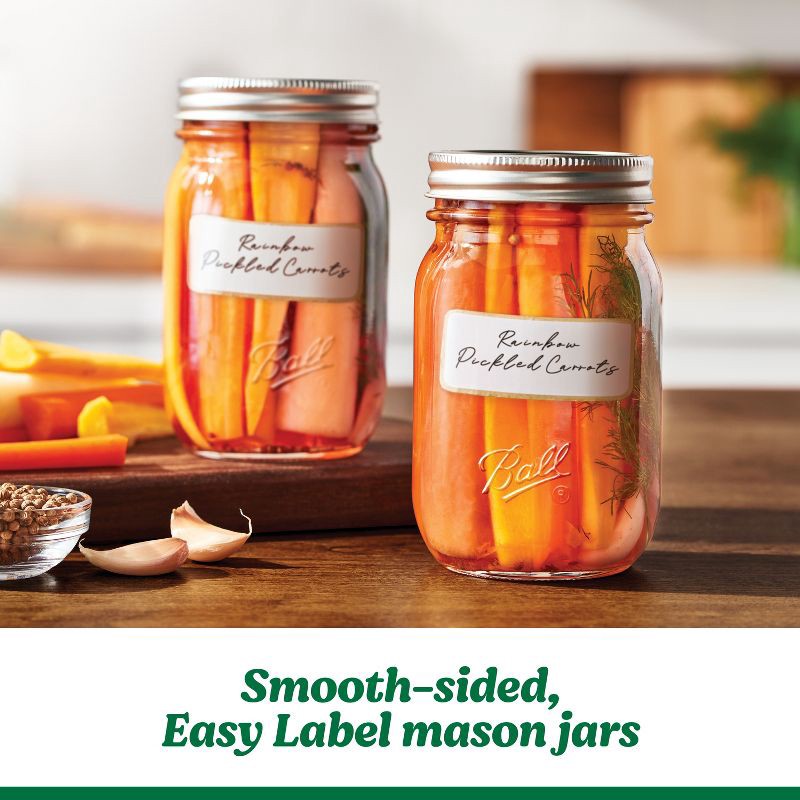 slide 3 of 6, Ball 12ct 16oz Smooth Glass Mason Jar with Lid and Band, 12 ct; 16 oz