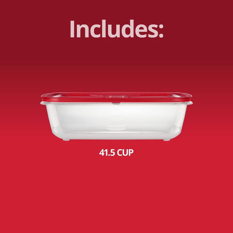 slide 6 of 6, Rubbermaid Easy Store Rectangle Food Storage Container Red, 1 ct