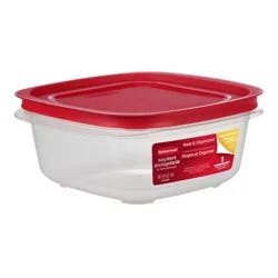 Rubbermaid 7.81c Medium Easy Store Square Food Storage Container Red