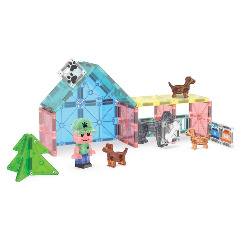 slide 4 of 9, MAGNA-TILES Puppy Park: 27-Piece Magnetic Building Set for Math & Engineering Skills, 1 ct