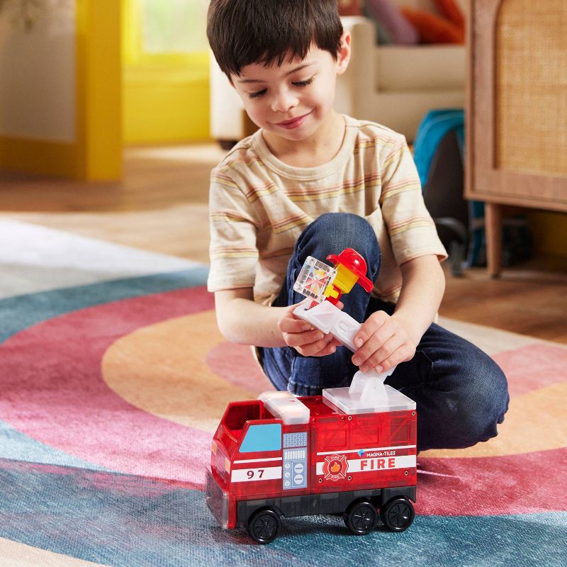 slide 3 of 9, MAGNA-TILES Fire Station Magnetic Building Set, 1 ct