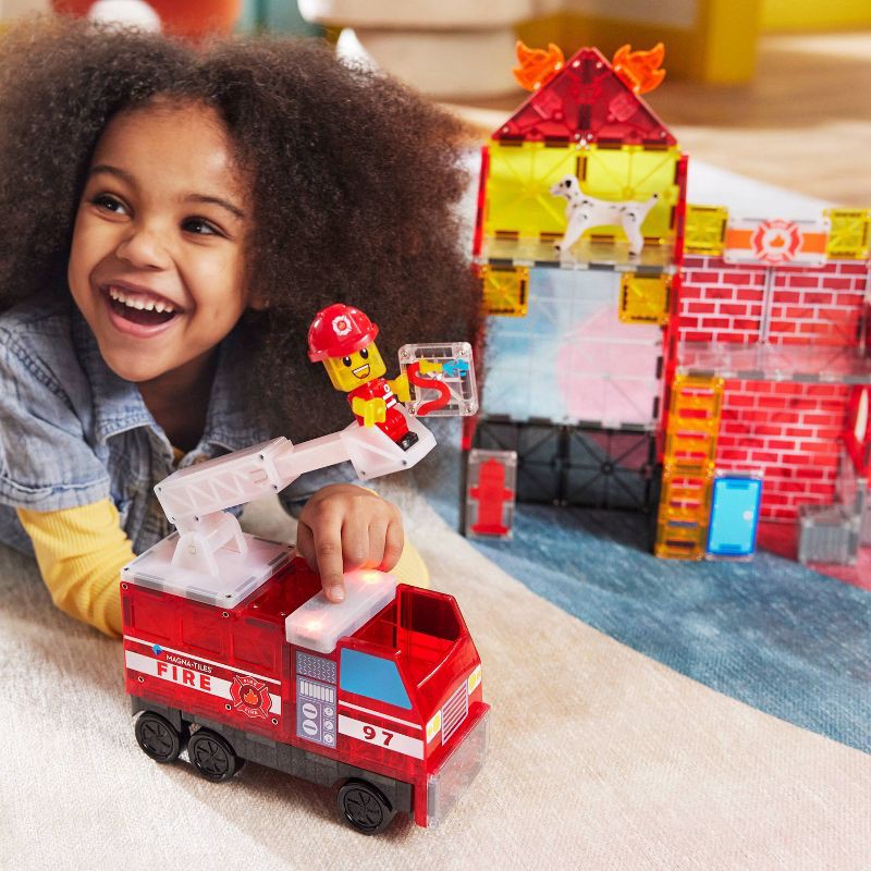 slide 5 of 9, MAGNA-TILES Fire Station Magnetic Building Set, 1 ct