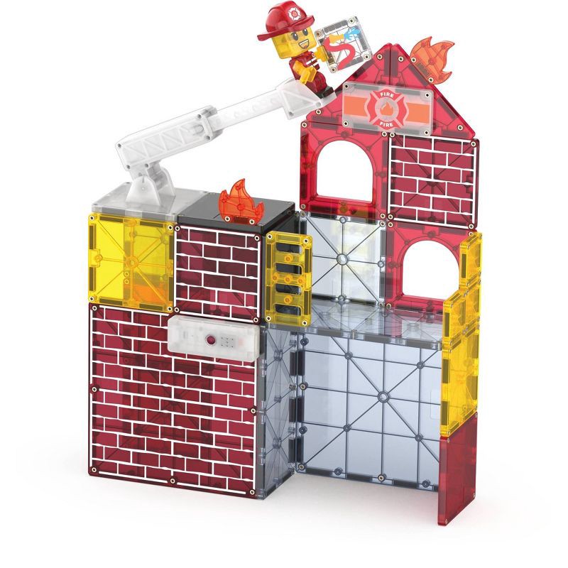 slide 6 of 9, MAGNA-TILES Fire Station Magnetic Building Set, 1 ct