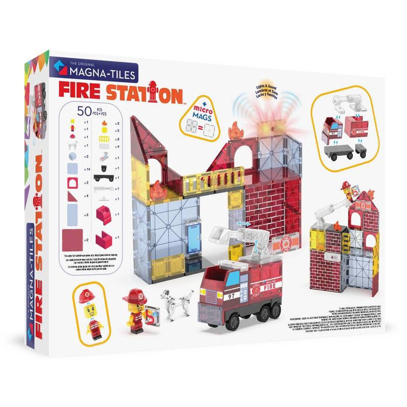 slide 9 of 9, MAGNA-TILES Fire Station Magnetic Building Set, 1 ct