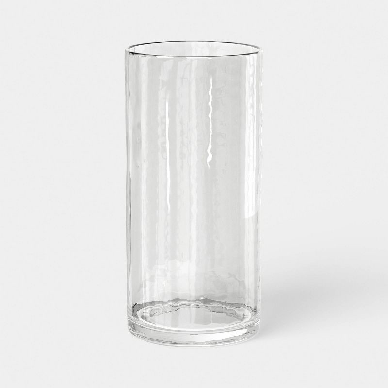 slide 3 of 3, 4pk 18oz Tall Hammered Glass - Threshold™, 4 ct; 18 oz