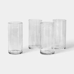 4pk 18oz Tall Hammered Glass - Threshold™