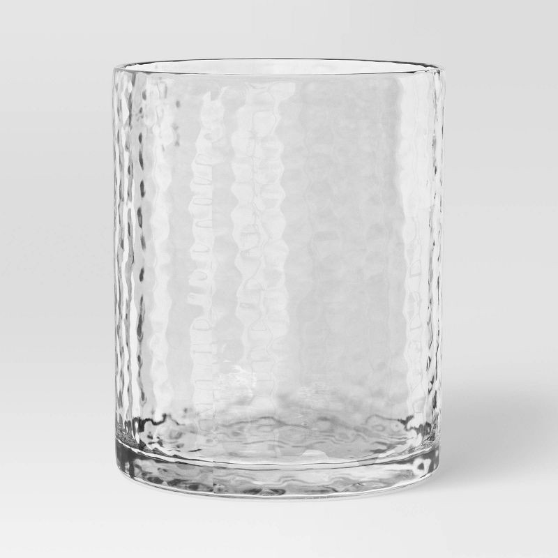slide 3 of 3, 4pk 11oz Short Hammered Glass - Threshold™, 4 ct; 11 oz