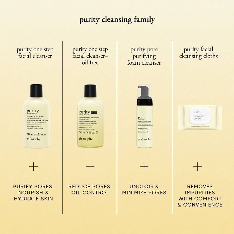 slide 7 of 10, philosophy Women's Purity Made Simple One-Step Facial Cleanser - 8 fl oz - Ulta Beauty, 8 fl oz