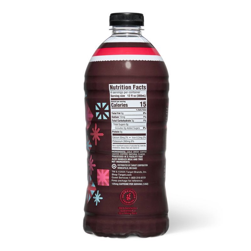 slide 2 of 5, Black Unsweetened Cold Brew Coffee Peppermint Mocha - 48 fl oz - Good & Gather™, 48 fl oz