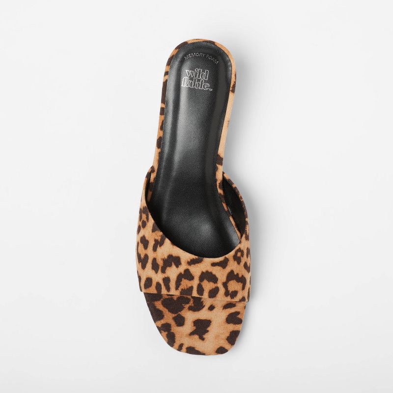 slide 3 of 3, Women's Mavis Mid Martini Mule Heels with Memory Foam Insole - Wild Fable™ Brown 8, 1 ct