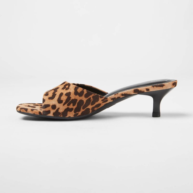 slide 2 of 3, Women's Mavis Mid Martini Mule Heels with Memory Foam Insole - Wild Fable™ Brown 8.5, 1 ct