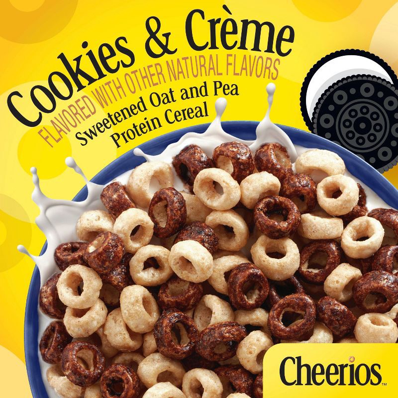 slide 8 of 8, Cheerios Protein Cookies & Cream Family Size Cereal - 15oz, 15 oz