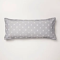 Hearth & Hand with Magnolia 36"x14" Clip Dobby Lumbar Throw Pillow Cover Washed Blue - Hearth & Hand™ with Magnolia