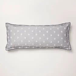 Hearth & Hand with Magnolia 36"x14" Clip Dobby Lumbar Throw Pillow Cover Washed Blue - Hearth & Hand™ with Magnolia