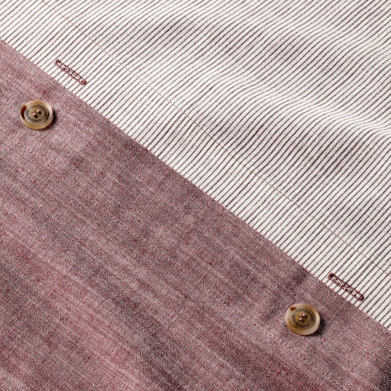 slide 5 of 7, Hearth & Hand with Magnolia 3pc King Reversible Duvet Cover Set Burgundy - Hearth & Hand™ with Magnolia, 3 ct