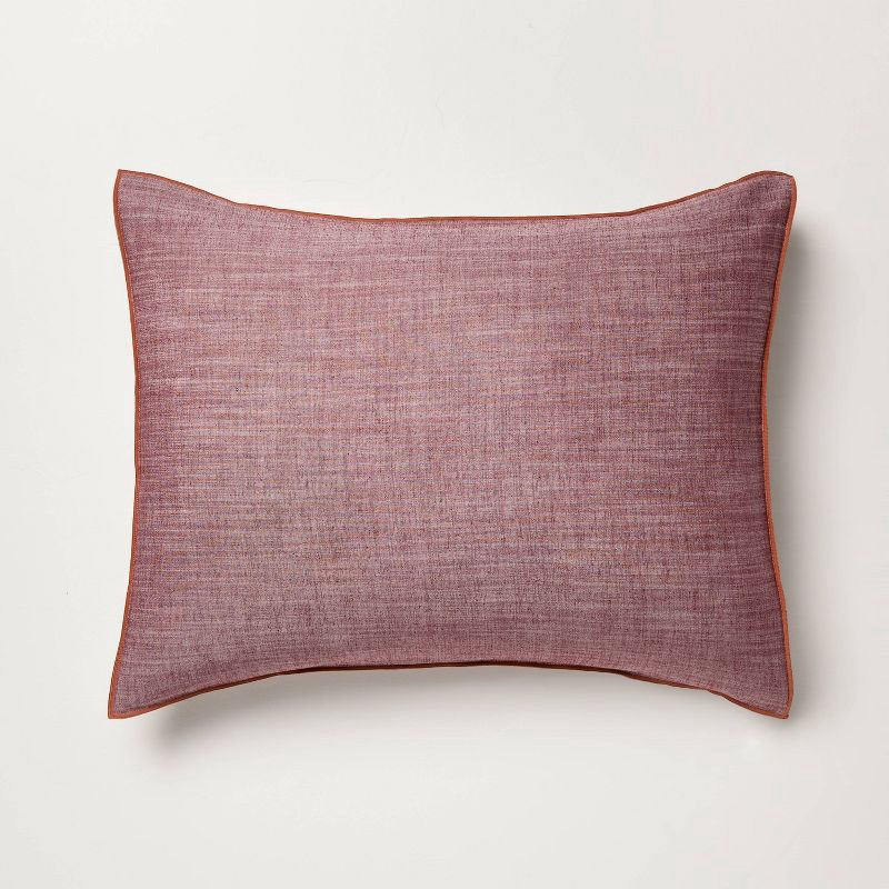 slide 6 of 7, Hearth & Hand with Magnolia 3pc King Reversible Duvet Cover Set Burgundy - Hearth & Hand™ with Magnolia, 3 ct