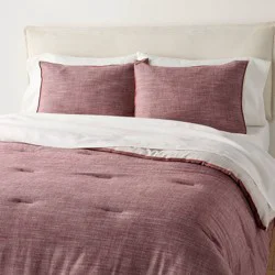 Hearth & Hand with Magnolia 3pc King Reversible Duvet Cover Set Burgundy - Hearth & Hand™ with Magnolia