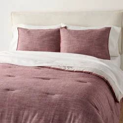 Hearth & Hand with Magnolia 3pc King Reversible Duvet Cover Set Burgundy - Hearth & Hand™ with Magnolia