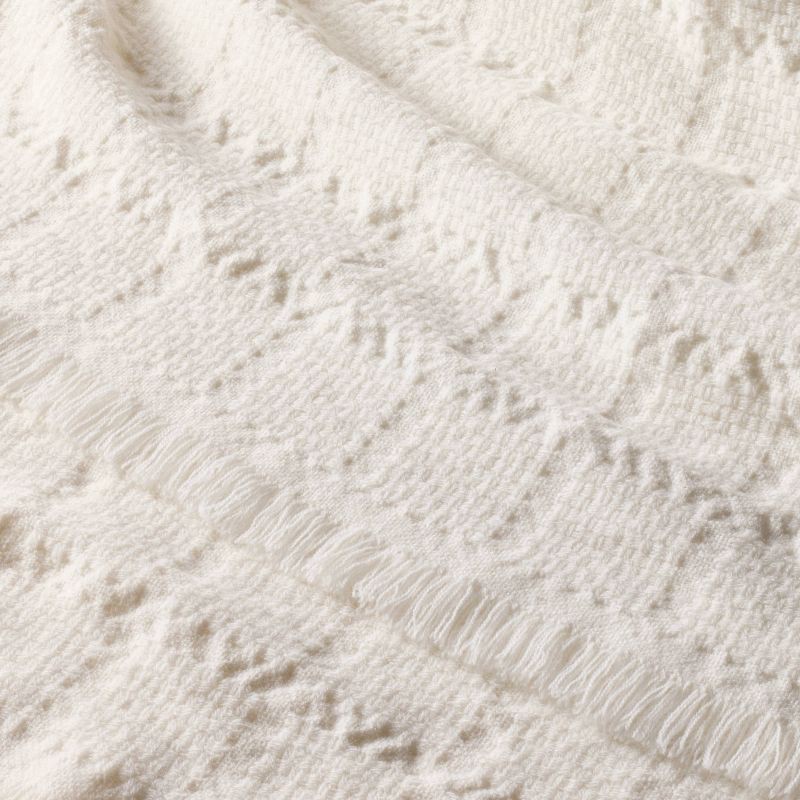 slide 3 of 3, Hearth & Hand with Magnolia Woven Grid Throw Blanket Sour Cream - Hearth & Hand™ with Magnolia, 1 ct
