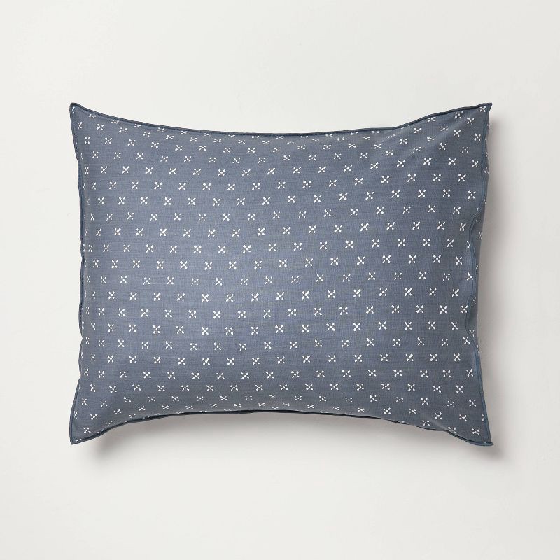 slide 5 of 5, Hearth & Hand with Magnolia 3pc King Block Pattern Comforter Set Blue - Hearth & Hand™ with Magnolia, 3 ct