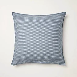 Hearth & Hand with Magnolia 26"x26" Block Pattern Euro Square Throw Pillow Blue - Hearth & Hand™ with Magnolia