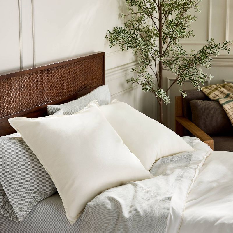 slide 2 of 5, Hearth & Hand with Magnolia 26"x26" Solid Euro Square Throw Pillow Sour Cream - Hearth & Hand™ with Magnolia, 1 ct