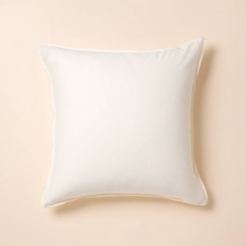 slide 1 of 5, Hearth & Hand with Magnolia 26"x26" Solid Euro Square Throw Pillow Sour Cream - Hearth & Hand™ with Magnolia, 1 ct