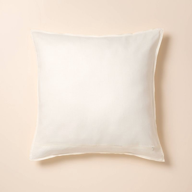 slide 3 of 5, Hearth & Hand with Magnolia 26"x26" Solid Euro Square Throw Pillow Sour Cream - Hearth & Hand™ with Magnolia, 1 ct