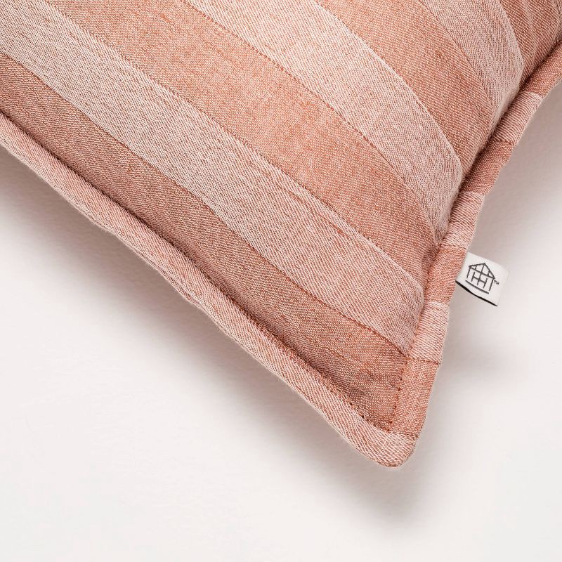 slide 5 of 5, Hearth & Hand with Magnolia 14"x36" Tonal Stripe Oblong Throw Pillow Rust - Hearth & Hand™ with Magnolia, 1 ct