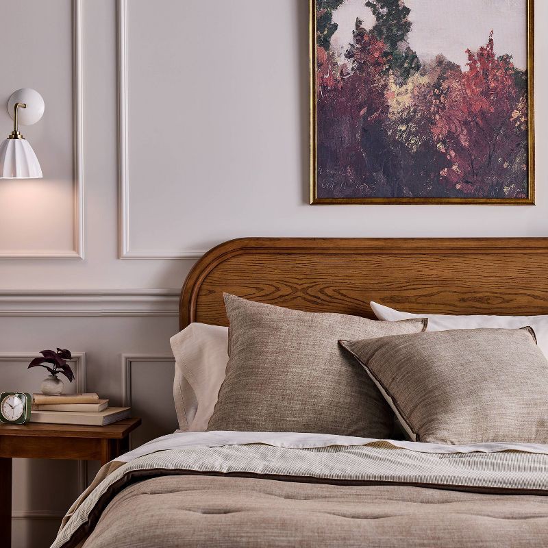 slide 2 of 5, Hearth & Hand with Magnolia 26"x26" Euro Square Throw Pillow Brown - Hearth & Hand™ with Magnolia, 1 ct