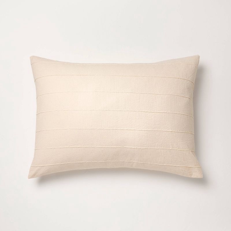 slide 4 of 5, Hearth & Hand with Magnolia King Stitch Stripe Comforter Tan - Hearth & Hand™ with Magnolia, 1 ct