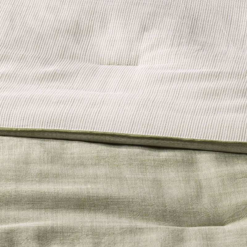 slide 3 of 6, Hearth & Hand with Magnolia 3pc King Reversible Comforter Set Green - Hearth & Hand™ with Magnolia, 3 ct