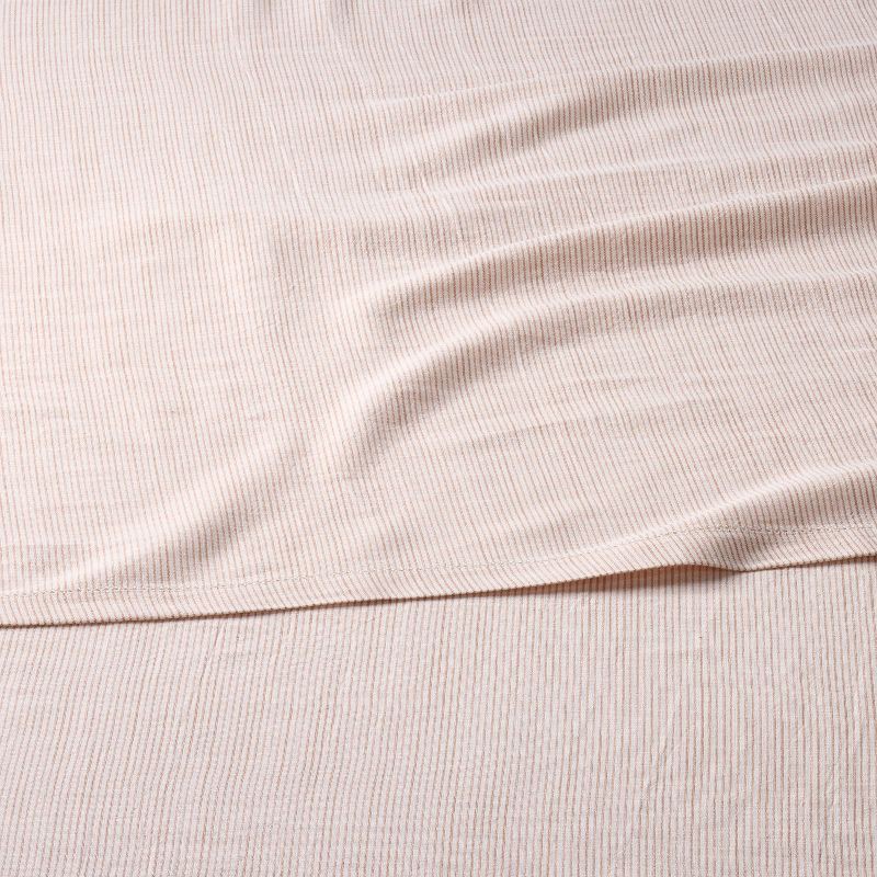 slide 3 of 4, Hearth & Hand with Magnolia 4pc King Micro Stripe Sheet Set Rust - Hearth & Hand™ with Magnolia, 4 ct