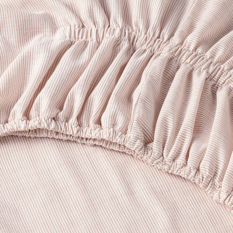 slide 4 of 4, Hearth & Hand with Magnolia 4pc King Micro Stripe Sheet Set Rust - Hearth & Hand™ with Magnolia, 4 ct