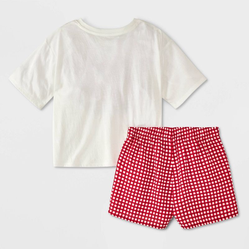 slide 2 of 4, Grayson Threads Kids Girls' Oversized New York T-Shirt and Boxer Pajama Set - White L, 1 ct