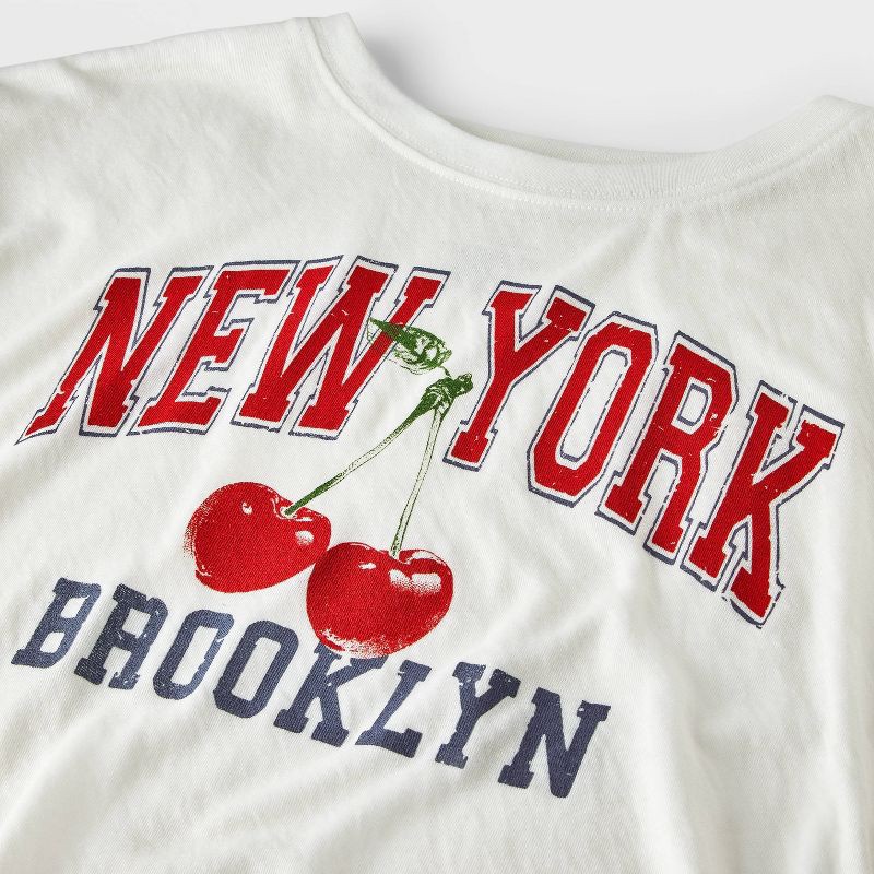 slide 4 of 4, Grayson Threads Kids Girls' Oversized New York T-Shirt and Boxer Pajama Set - White L, 1 ct