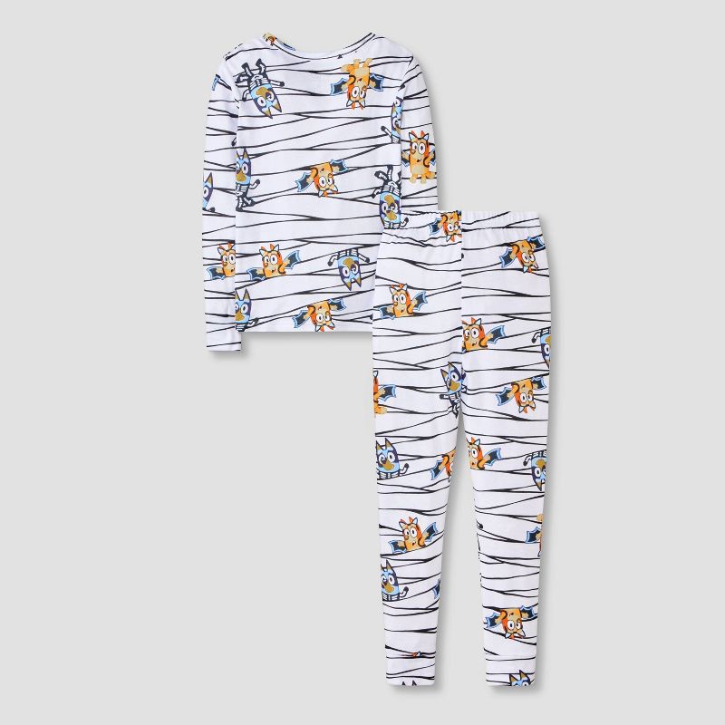 slide 2 of 4, Boys' 4pc Bluey Long Sleeve Halloween Pajama Set - Orange/Black 8, 4 ct