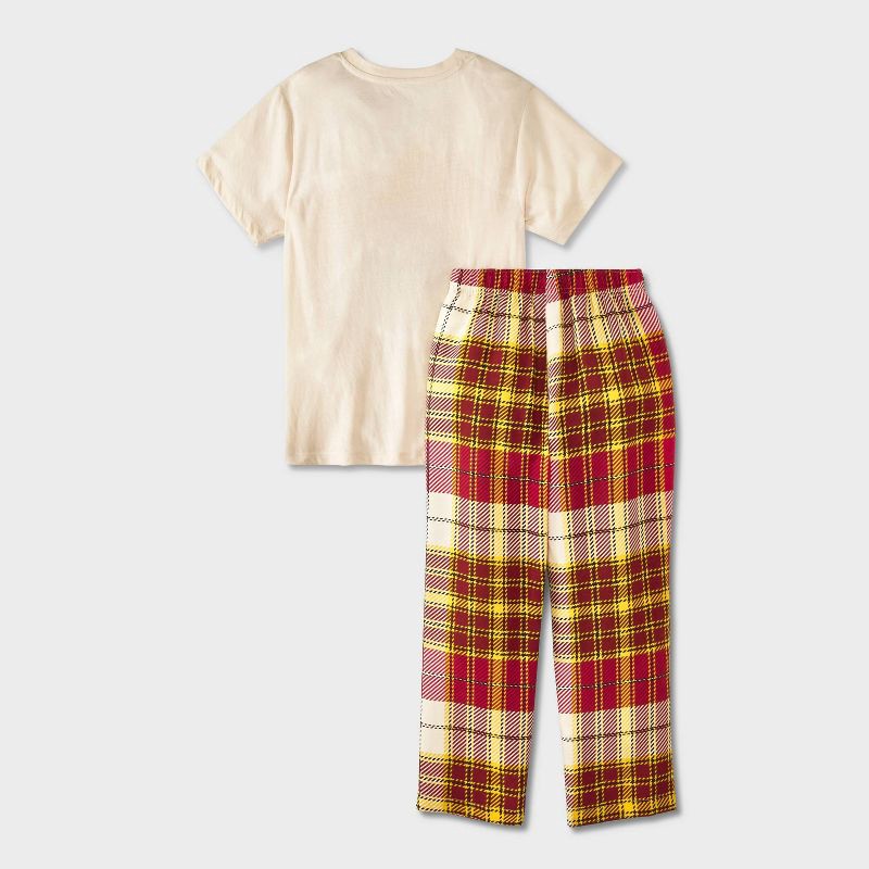 slide 3 of 4, USC Trojans Boys' USC Football Short Sleeve T-Shirt and Pants Pajama Set - Beige L, 1 ct