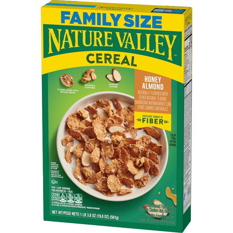 slide 3 of 8, Nature Valley Honey Almond Family Size Breakfast Cereal - 19.8oz, 19.8 oz