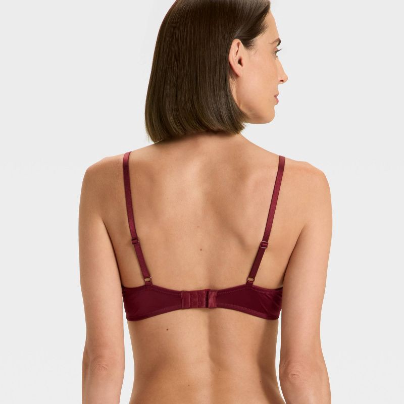 slide 2 of 5, Women's Demi T-Shirt Push-Up Bra - Auden™ Berry Red 32C, 1 ct