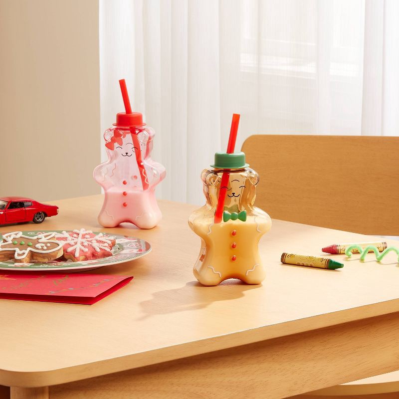 slide 2 of 3, Kids' 13oz Figural Gingerbread Tumbler Brown - Pillowfort™, 13 oz