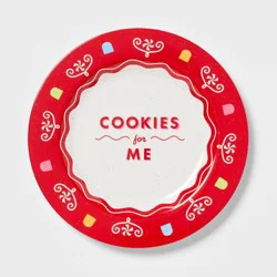 10" Melamine COOKIES for ME Novelty Dinner Plate Red - Pillowfort™