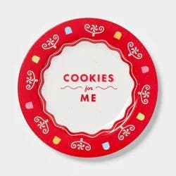10" Melamine COOKIES for ME Novelty Dinner Plate Red - Pillowfort™